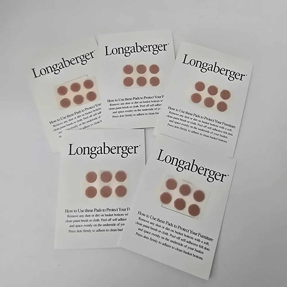 LONGABERGER FELT PADS DOTS‎ PROTECTION 5 PACKS BASKET